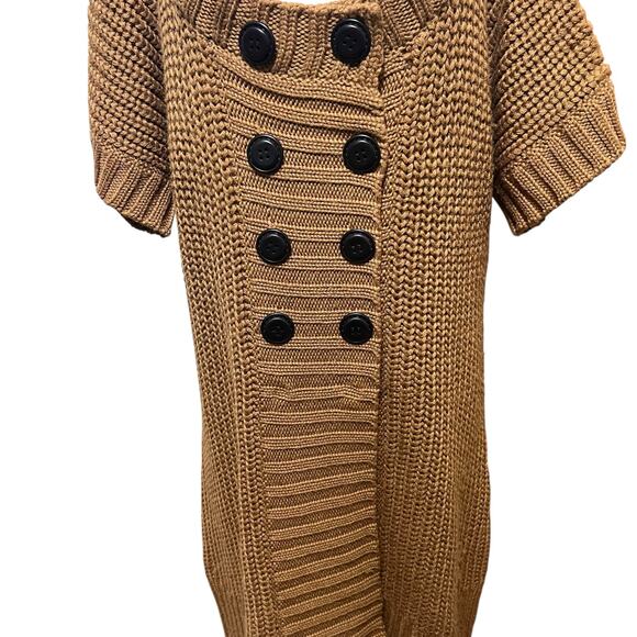 Soft Surroundings Womens Brown Wool Blend Chunky Knit Tunic Sweater Dress Sz XL - Picture 2 of 14
